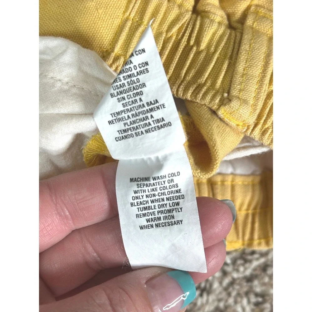 The Children's Place Boys Yellow Linen Cotton Blend Shorts Size 4T Summer Casual